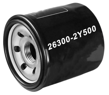 OE 26300-02501 Hyundai 26300 2Y500 জন্য ধাতু এবং ফিল্টার কাগজ উপাদান তেল ফিল্টার